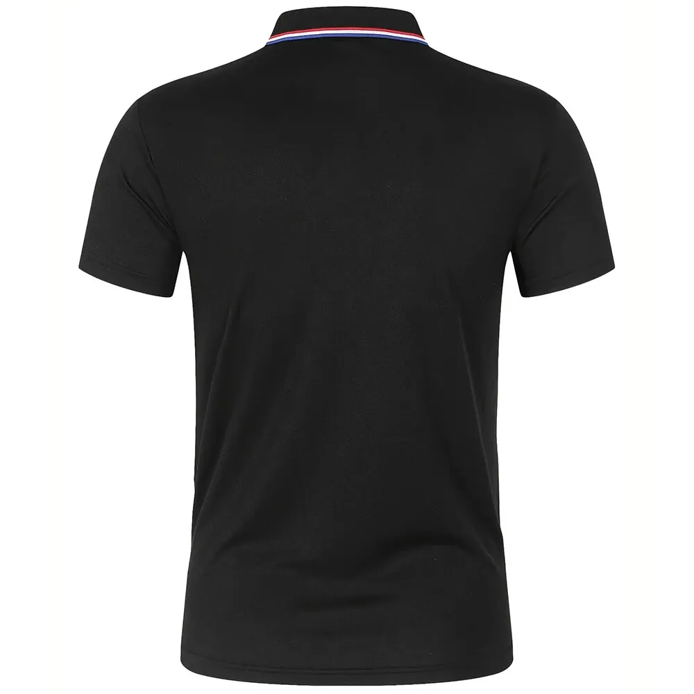 2025 Hot Sale Men's Summer Casual Breathable Comfortable Polo Shirt Men's Solid Color High Quality Short Sleeve T-Shirt thumbnail 2
