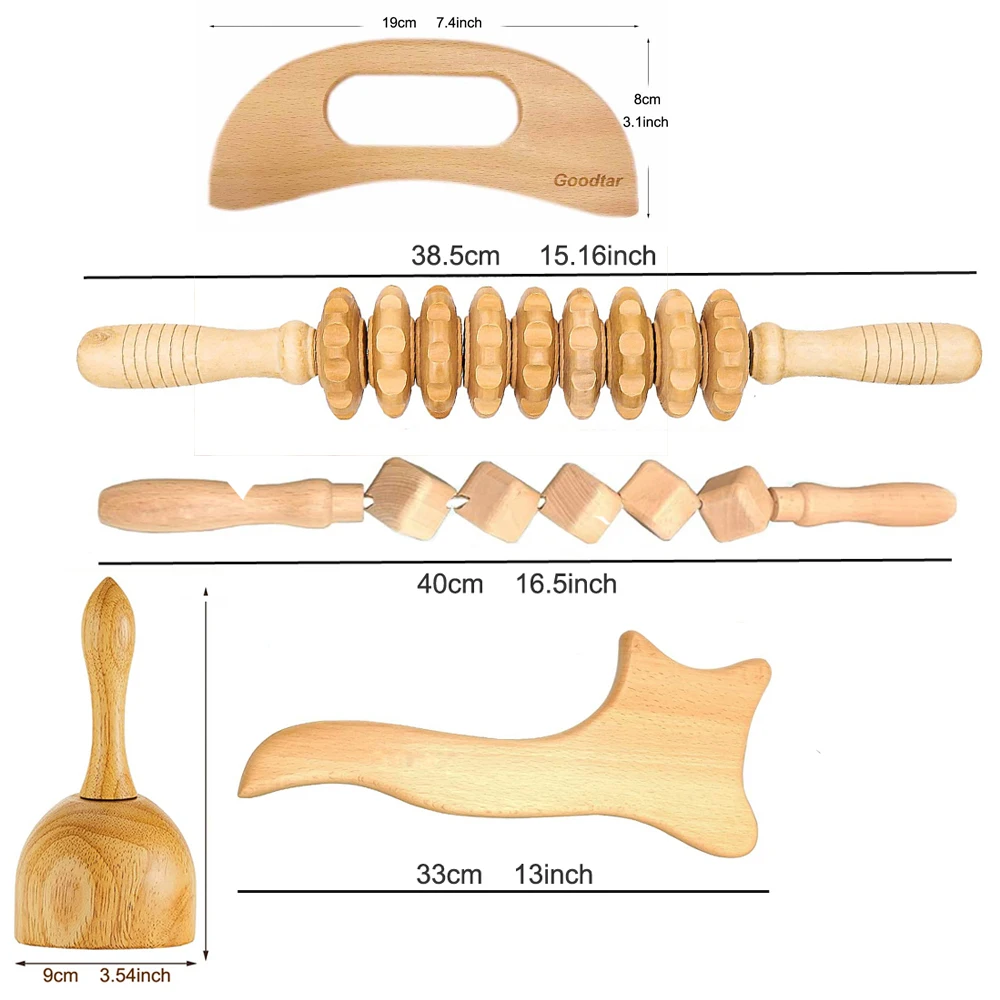 Wood Therapy Massage Tools,Maderoterapia Kit,Body Sculpting Massager,Wood Therapy Tools for Body Shaping,Body Sculpting Tools thumbnail 2
