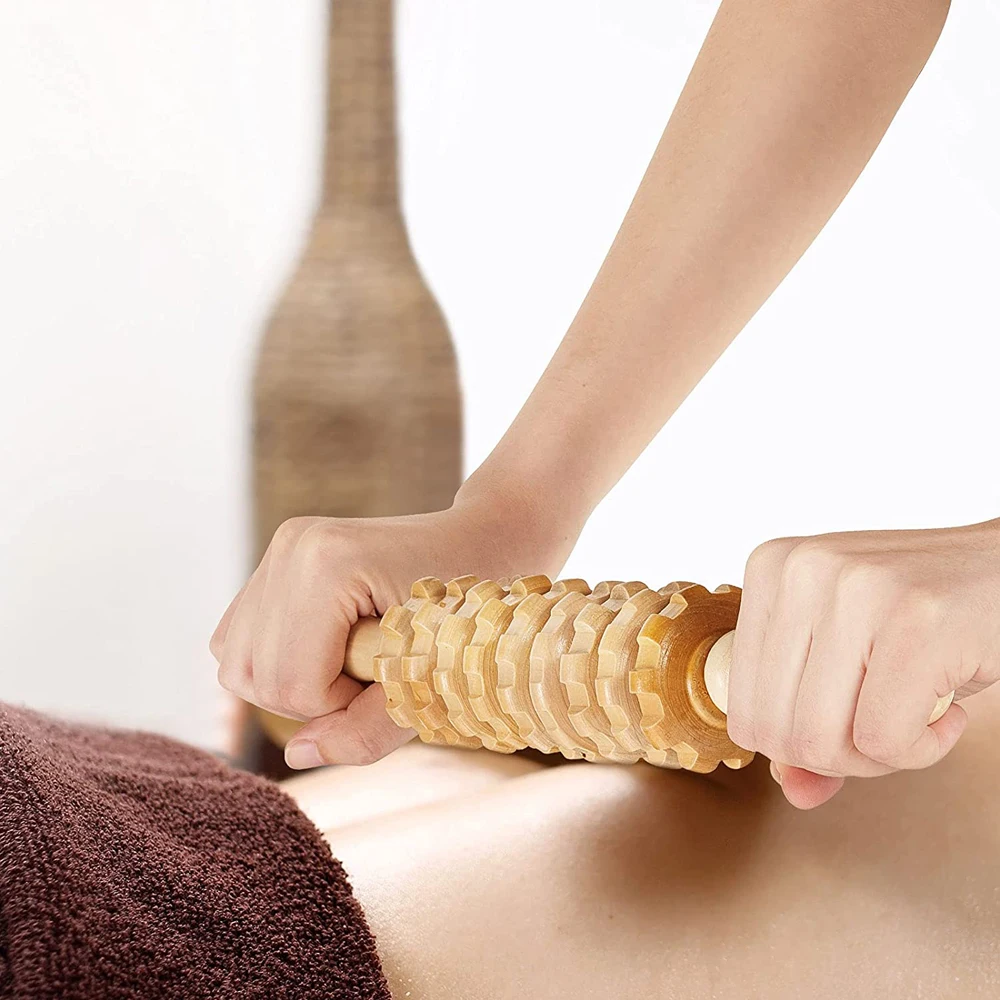 Wood Therapy Massage Tools,Maderoterapia Kit, Wooden Massage Roller Stick & Back Massager Roller Rope for Body Shaping thumbnail 4