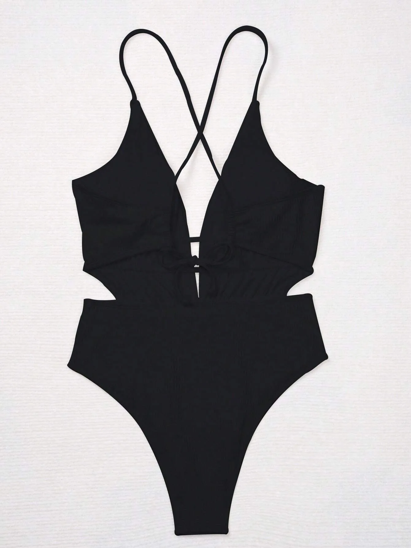 One Piece Swimsuit Women's Monokini Deep V Neck Hollow Out Backless Swimwear 2026 Criss Cross Bathing Suit High Waist Bikini thumbnail 5