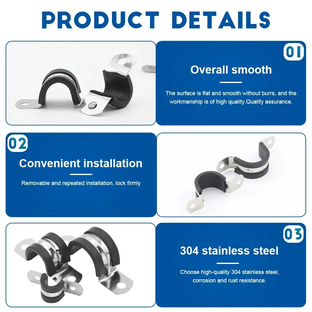 1Set Adjustable Office Chair Sinking Repair Kit Tube Clamp Bracket Saver Stop Stainless Steel Stopper Pipe thumbnail 5