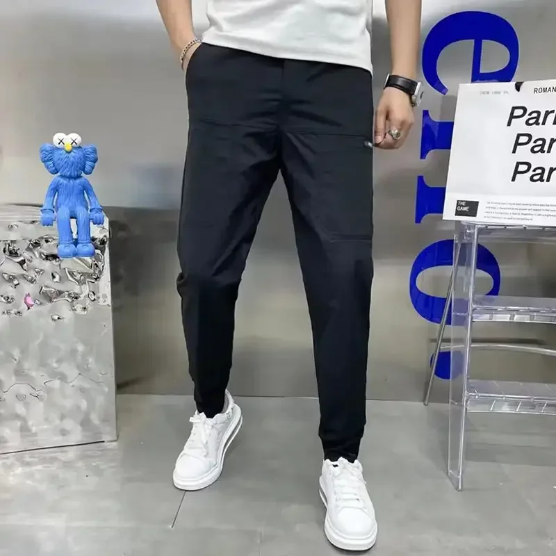 Men's High Stretch Multi-pocket Skinny Cargo Pants Multi-pocket Sweatpants Solid Color Casual Work Outdoor Joggers Trousers thumbnail 5