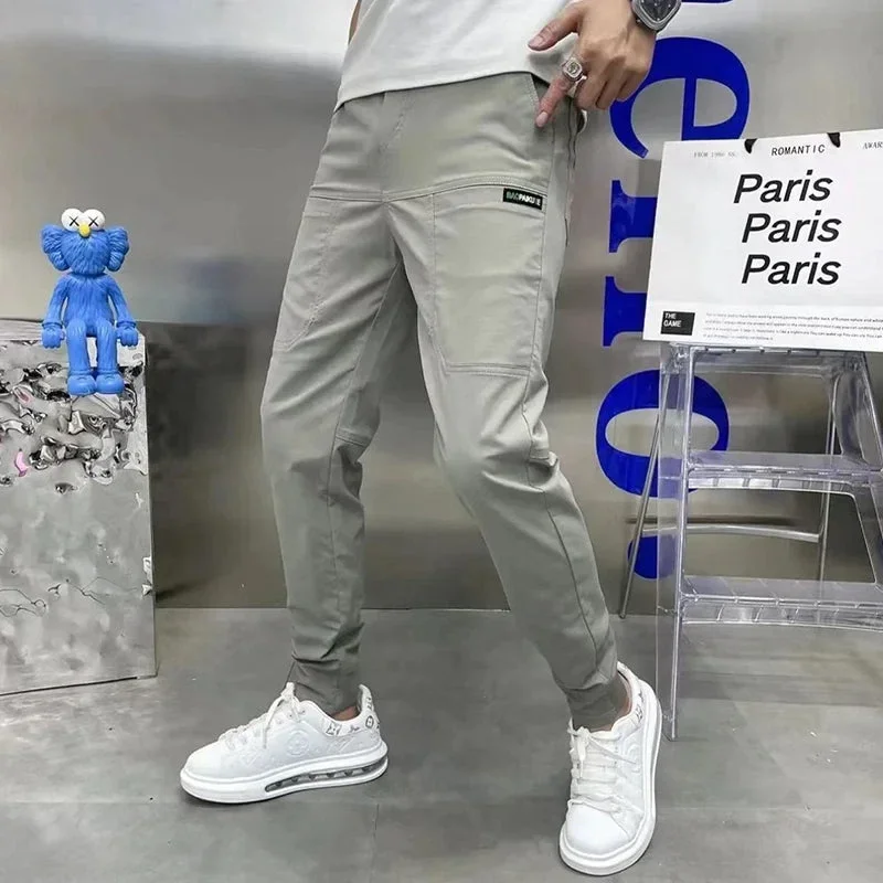 Men's High Stretch Multi-pocket Skinny Cargo Pants Multi-pocket Sweatpants Solid Color Casual Work Outdoor Joggers Trousers thumbnail 6