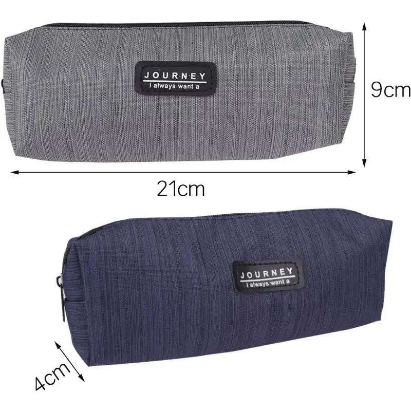 Small Pencil Bag Zipper Makeup Brush Holder Canvas Pencil Case Pouch Box Organizer Gift for School Student Teen Adults Travel thumbnail 6