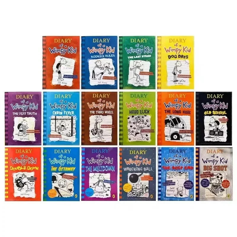 1-8/9-16/17-20 Diary of Wimpy Kid English Book Diary of Wimpy Kid Boxed Children's Fiction Books thumbnail 2