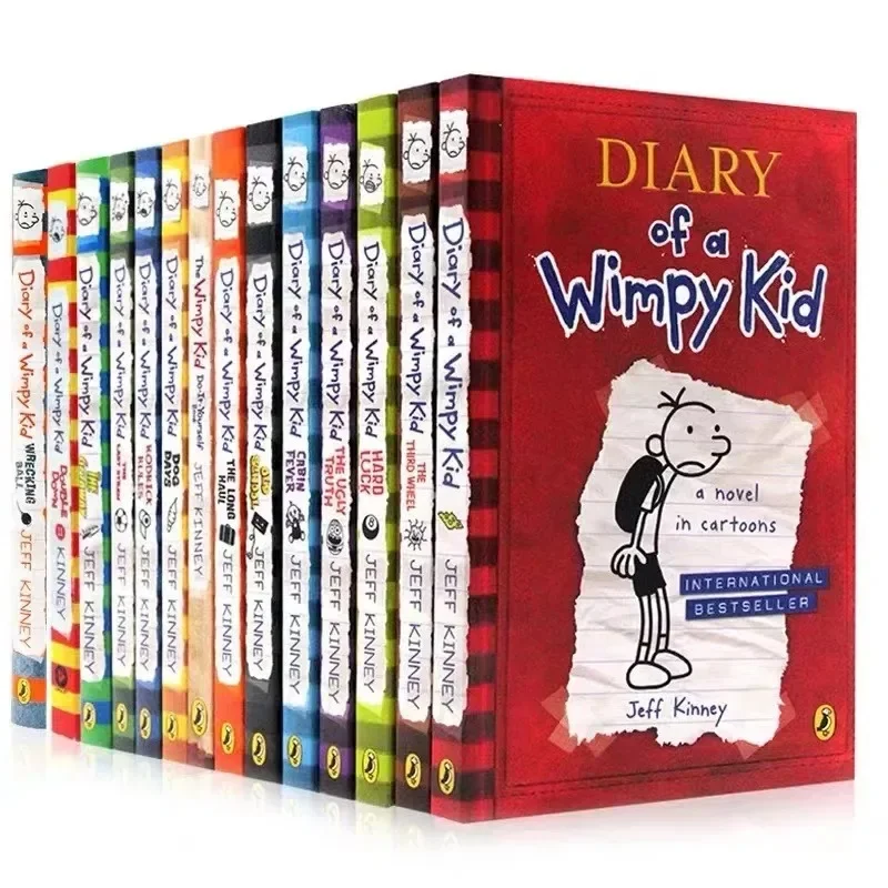 1-8/9-16/17-20 Diary of Wimpy Kid English Book Diary of Wimpy Kid Boxed Children's Fiction Books thumbnail 3