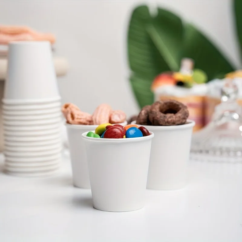 Disposable Small Paper Cups Supermarket Tasting Party Snack Packaging Office Coffee Drinks Candies Hotel Mini Mouthwash Cup thumbnail 6