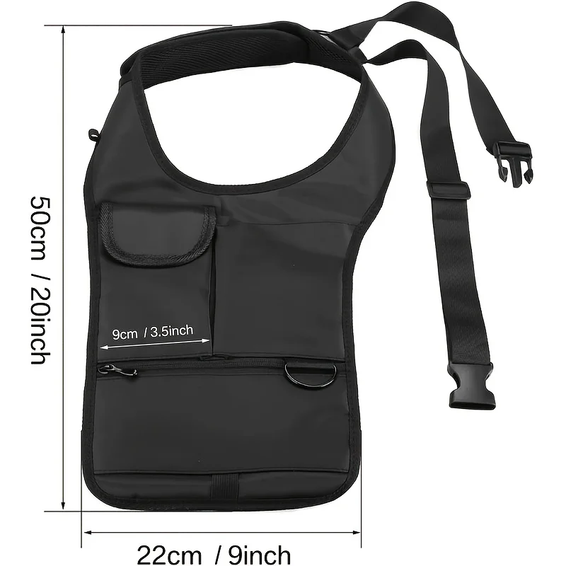 1pc Anti-Pry Organizer Hidden Underarm Bag Inspector Leather Case Tablet Card Holder Wallet Men's Chest Bag Shoulder Bag thumbnail 5