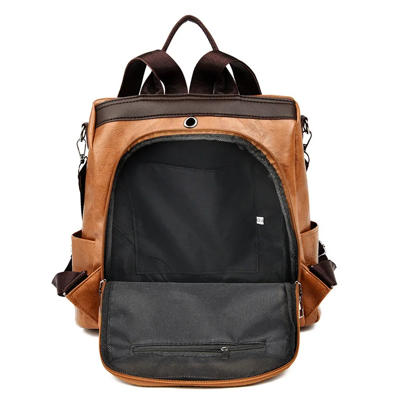 Fashion Anti-theft Women Backpacks Famous Brand High Quality PU Leather Travel Backpack Ladies Large Capacity Shoulder Handbags thumbnail 4