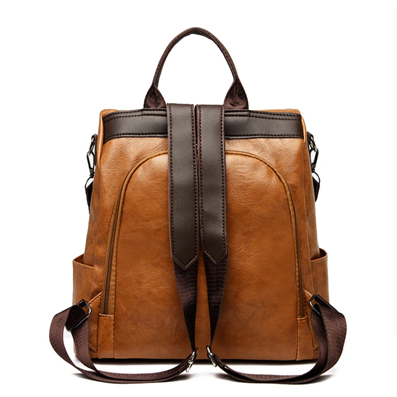 Fashion Anti-theft Women Backpacks Famous Brand High Quality PU Leather Travel Backpack Ladies Large Capacity Shoulder Handbags thumbnail 2