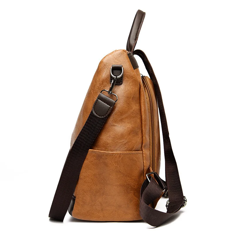 Fashion Anti-theft Women Backpacks Famous Brand High Quality PU Leather Travel Backpack Ladies Large Capacity Shoulder Handbags thumbnail 3