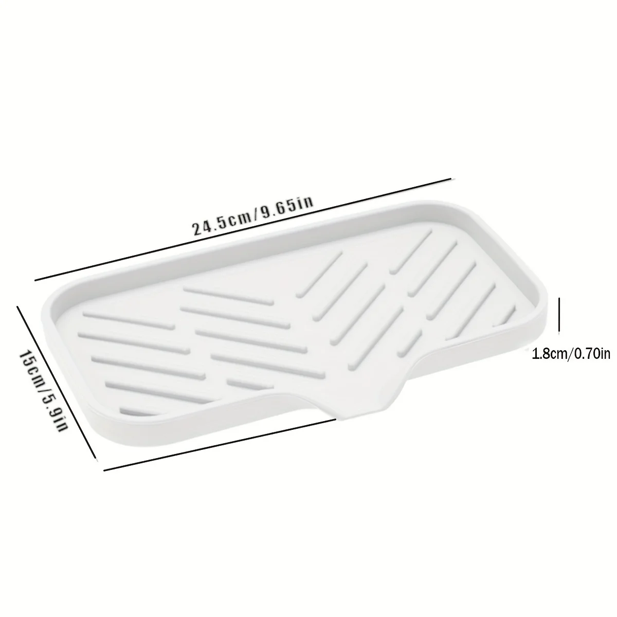 Sink Silicone Tray With Drain Soap Sponge Storage Holder Countertop Sink Scrubber Brush Soap Storage Rack Kitchen Organizer thumbnail 4