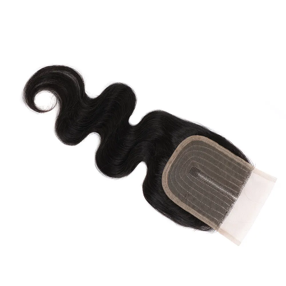 4x4x1 T Lace Body Wave Closure Human Hair  Middle Part Body Wave Human Hair Closure for Women  Preplucked Cheap Hairpieces thumbnail 3