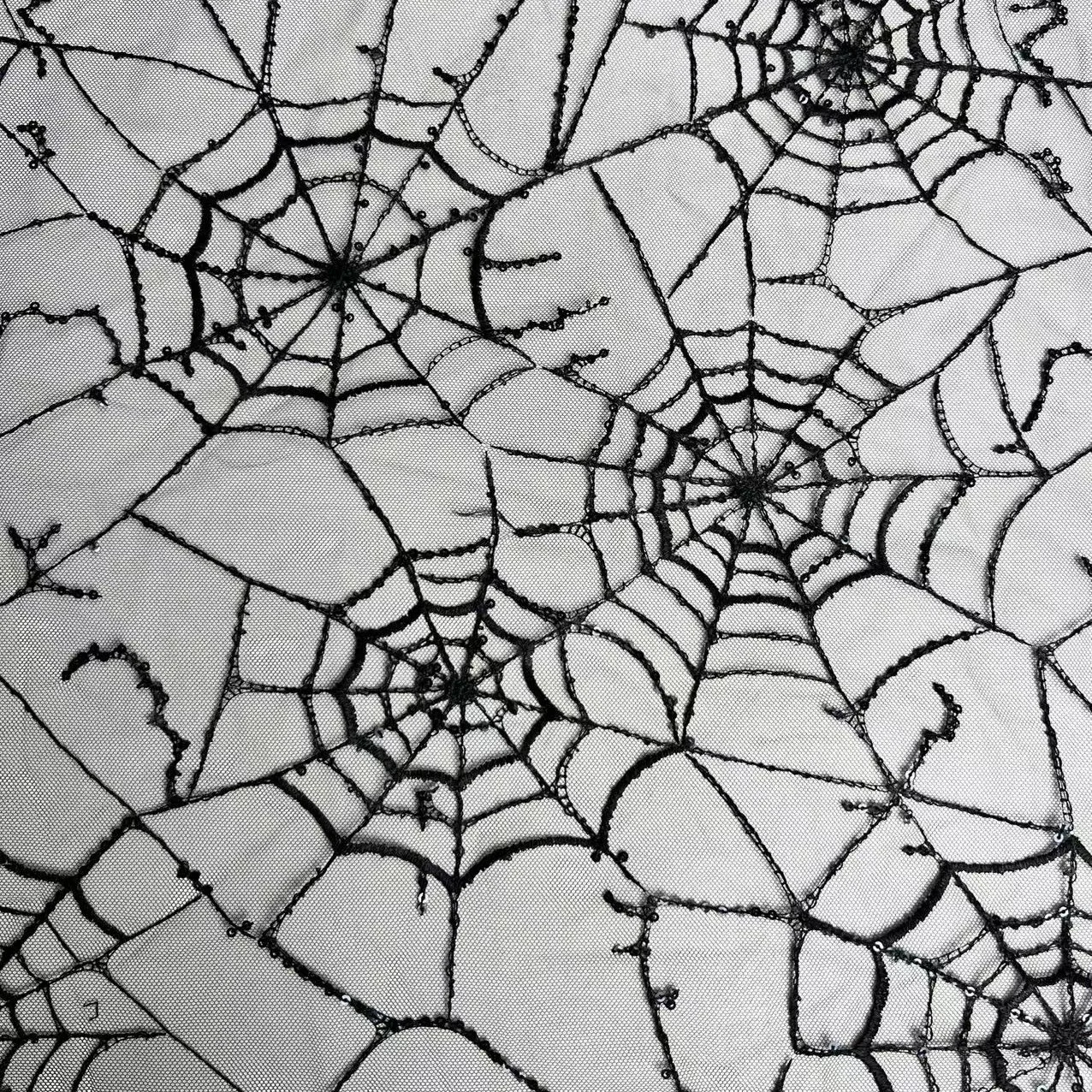 Spider Web Embroidery Gauze DIY Stage Costume Sequin Embroidery Wedding Dress Skirt children's Wear Background Decorative Cloth thumbnail 2