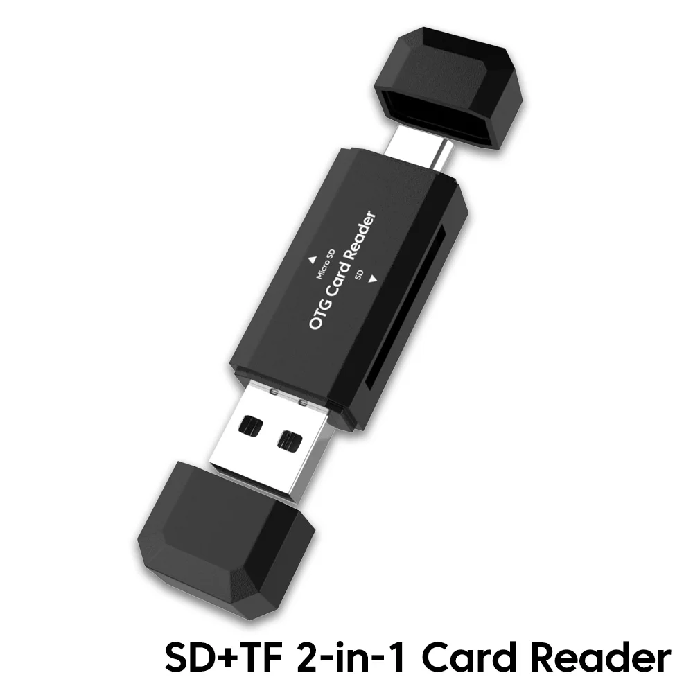Type C SD TF Card Reader 2 in 1 USB 2.0 Card Reader for PC Laptop Accessories High Speed Smart Memory Cardreader SD Card Adapter thumbnail 5