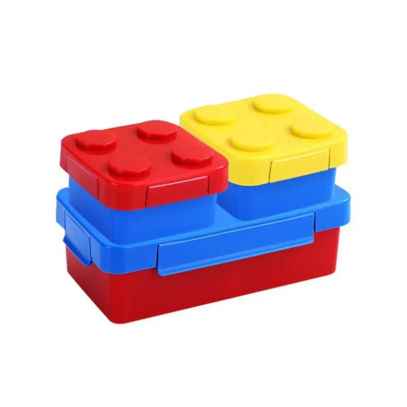 DIY Building Block Lunch Box Modular Building Blocks For Children Student Building Block Bento Food Storage Container Dinnerware thumbnail 6