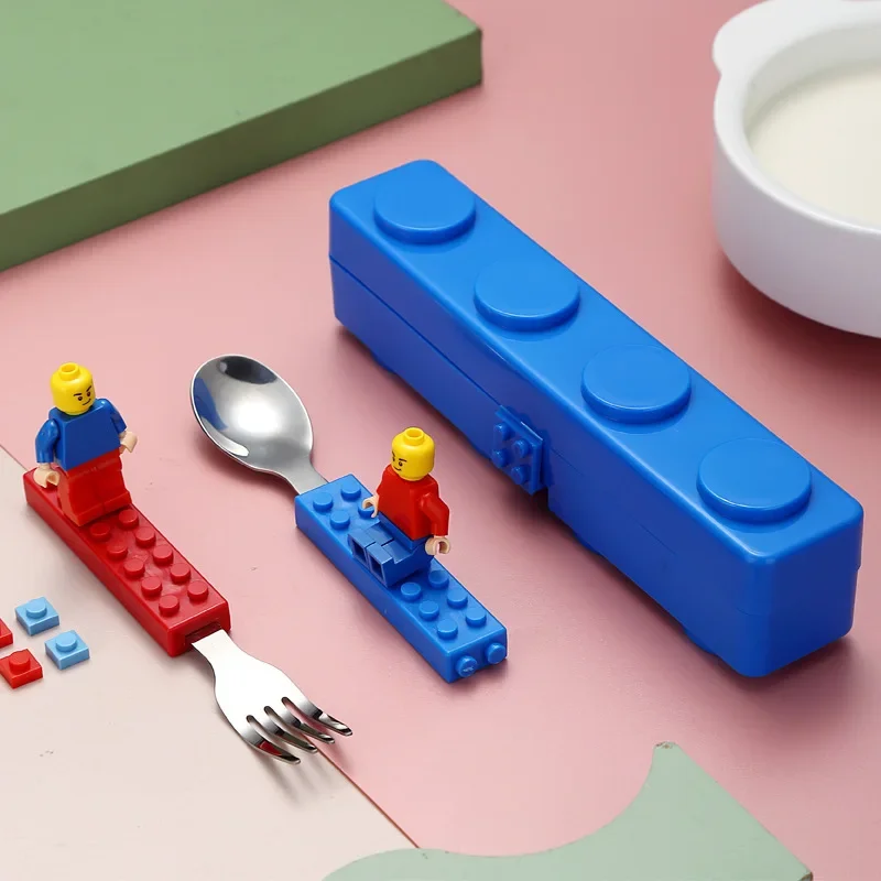DIY Building Block Lunch Box Modular Building Blocks For Children Student Building Block Bento Food Storage Container Dinnerware thumbnail 5