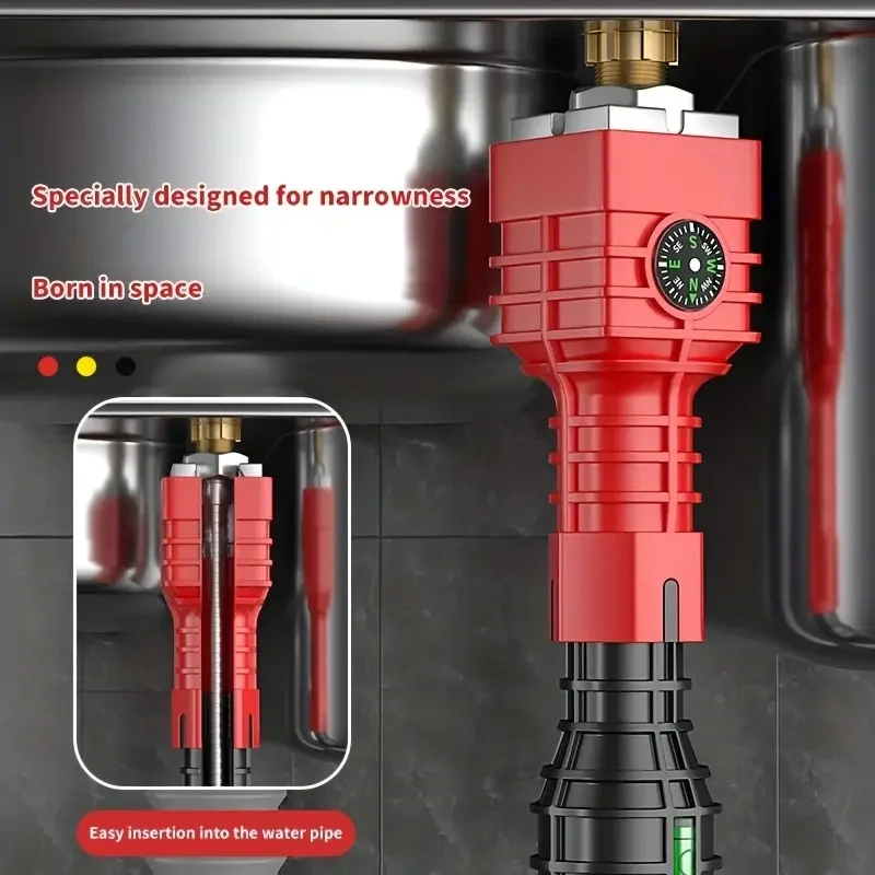 24/18/8 Multifunction Faucet and Sink Installer Tool Faucet Wrench Tool Plumbing Tool Water Pipe Spanner for Kitchen Bathroom thumbnail 2