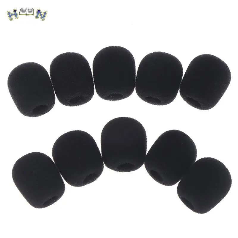 10pcs Headset Replacement Foam Microphone Cover Telephone Headset Mic Cover Microphone Windscreen Windshied Headset Foam 25*8mm thumbnail 2