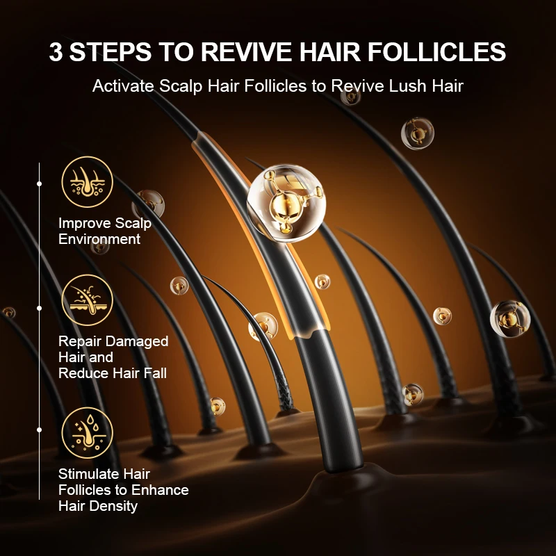 PURC Biotin Hair Growth Oil Shampoo Conditioner Sets Keratin Smoothing Hair Loss Treatment for Men Women Hair Care Products thumbnail 6