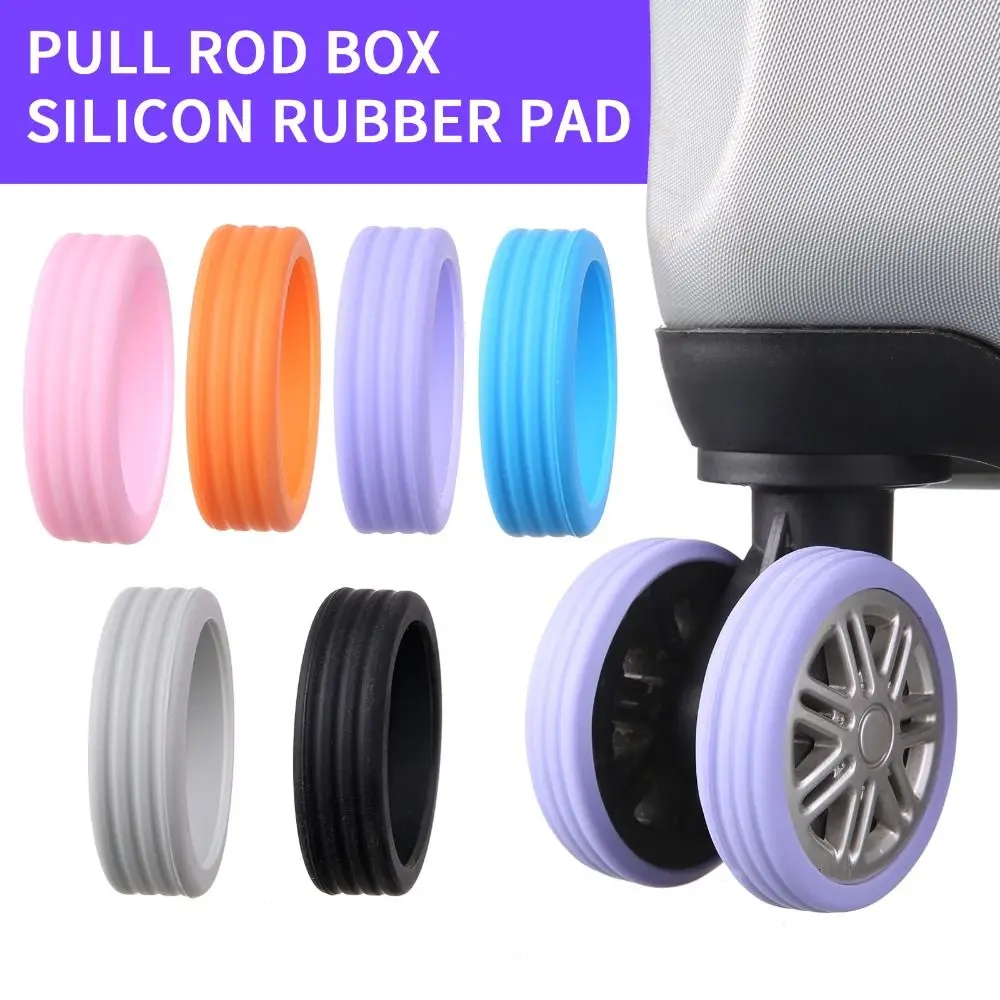 4/8Pcs Travel Luggage Caster Shoes Reduce Noise Suitcase Wheels Protector Cover Trolley Box Casters Guard Cover Accessories thumbnail 3