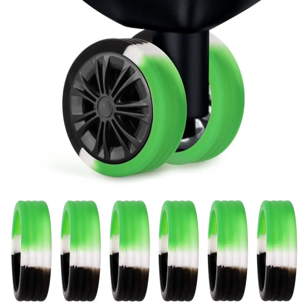 4/8Pcs Travel Luggage Caster Shoes Reduce Noise Suitcase Wheels Protector Cover Trolley Box Casters Guard Cover Accessories thumbnail 2