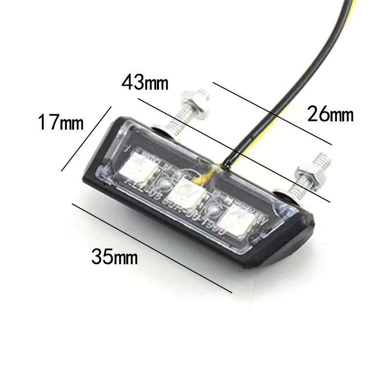 Motorcycle Modification License Plate LED Light Waterproof Motorcycle License Plate Light 12v thumbnail 4