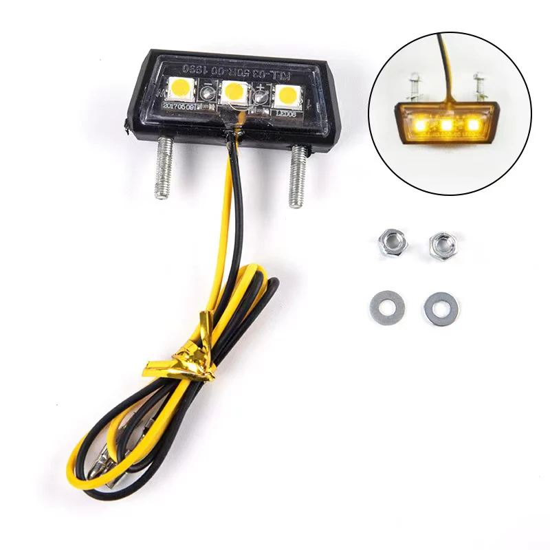 Motorcycle Modification License Plate LED Light Waterproof Motorcycle License Plate Light 12v thumbnail 5