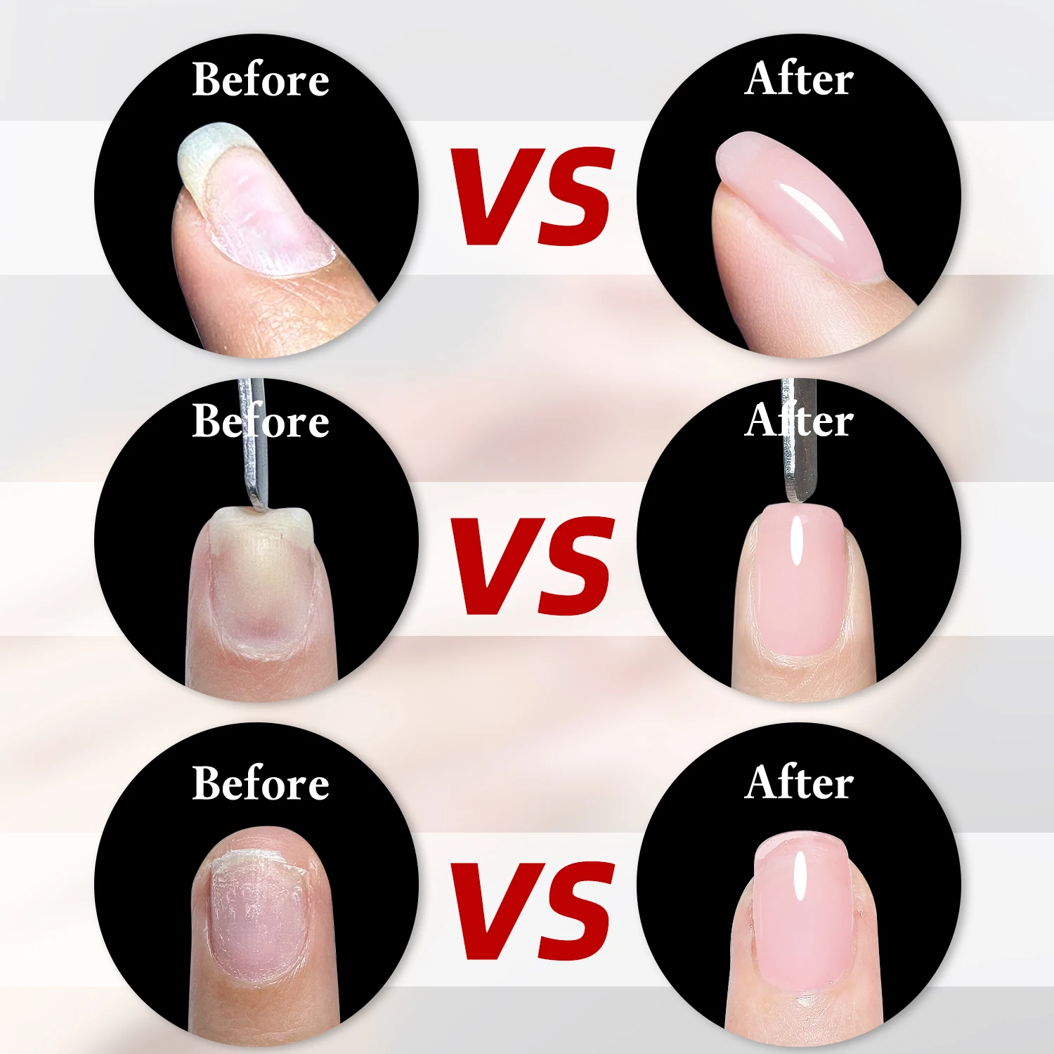FZANEST 5 in 1 Multifunctional Rubber Base Gel Rubber Builder Base Nail Gel Nude Color Extension Nail Strengthen Gel Nails thumbnail 3