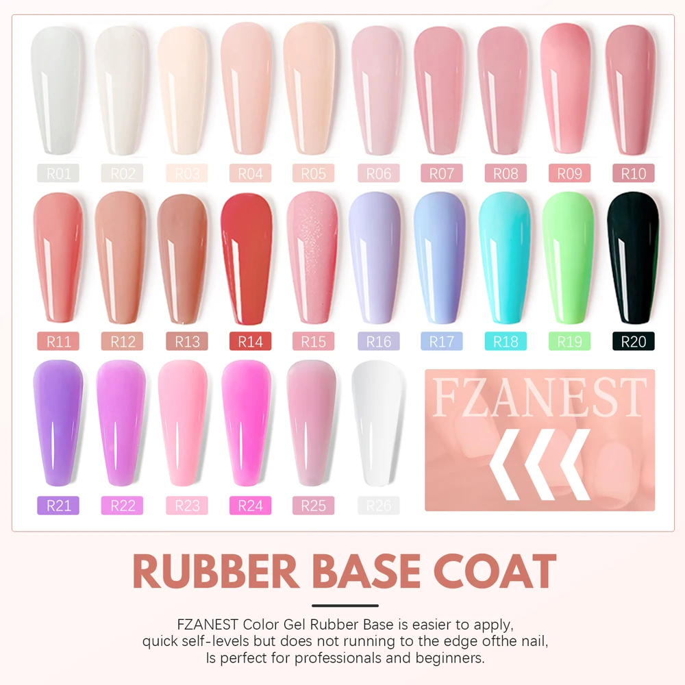 FZANEST 5 in 1 Multifunctional Rubber Base Gel Rubber Builder Base Nail Gel Nude Color Extension Nail Strengthen Gel Nails thumbnail 6