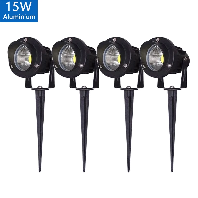 Garden Decorations Light LED IP65 Waterprof Lawn Lamp 220V110V12V24V Warm white Green 5W10W15W20W Landscape Spike Spotlights