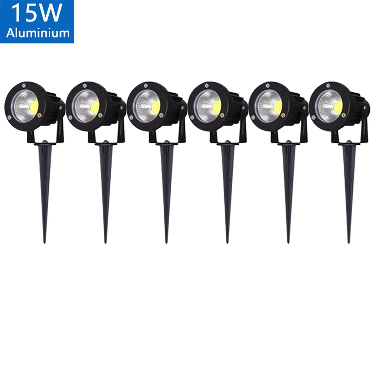 Garden Decorations Light LED IP65 Waterprof Lawn Lamp 220V110V12V24V Warm white Green 5W10W15W20W Landscape Spike Spotlights thumbnail 4