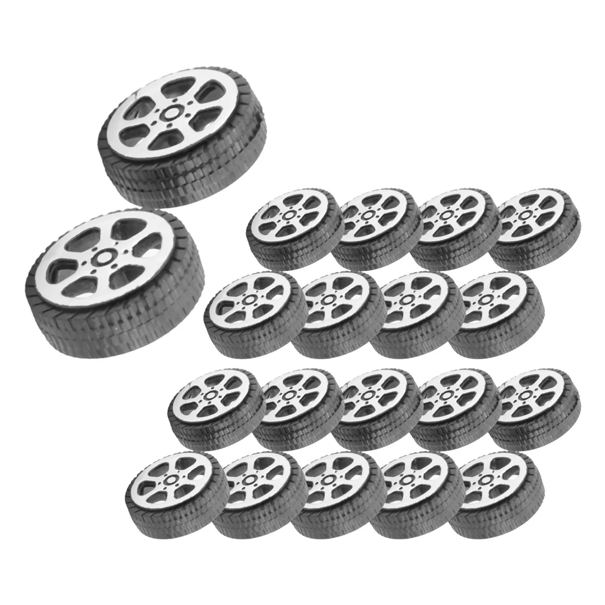 Plastic Roll 2mm Dia Shaft Car Truck Model Toys Wheel 20mmx6mm 20Pcs thumbnail 3