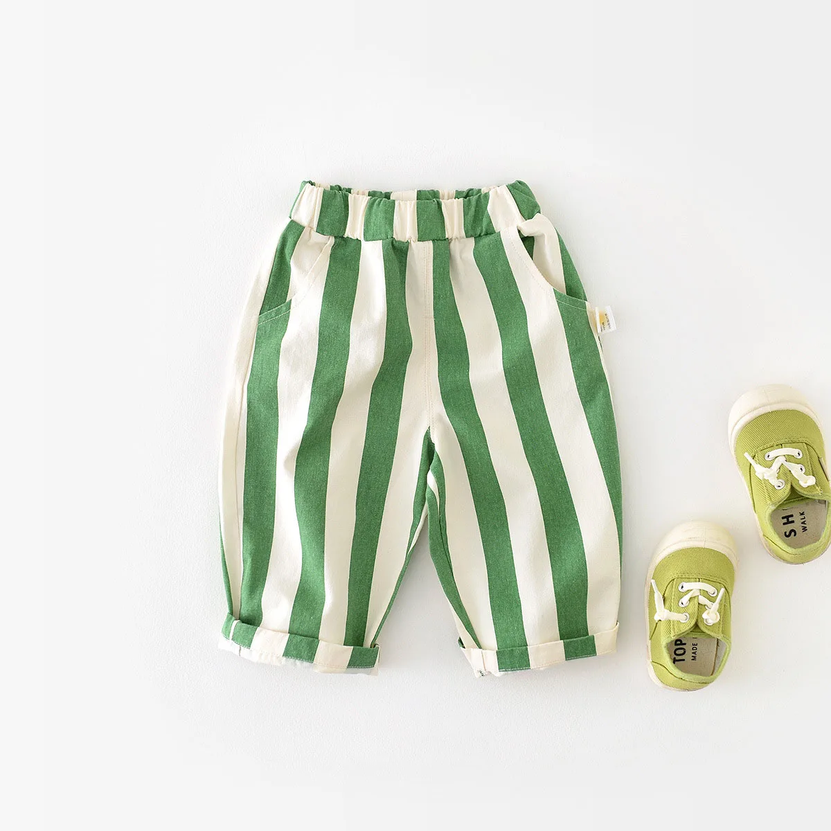 MILANCEL Spring New High Waist Cool Kids Baby Stripe Pants Korean Style Casual Children School Trousers Outwear Clothing thumbnail 4