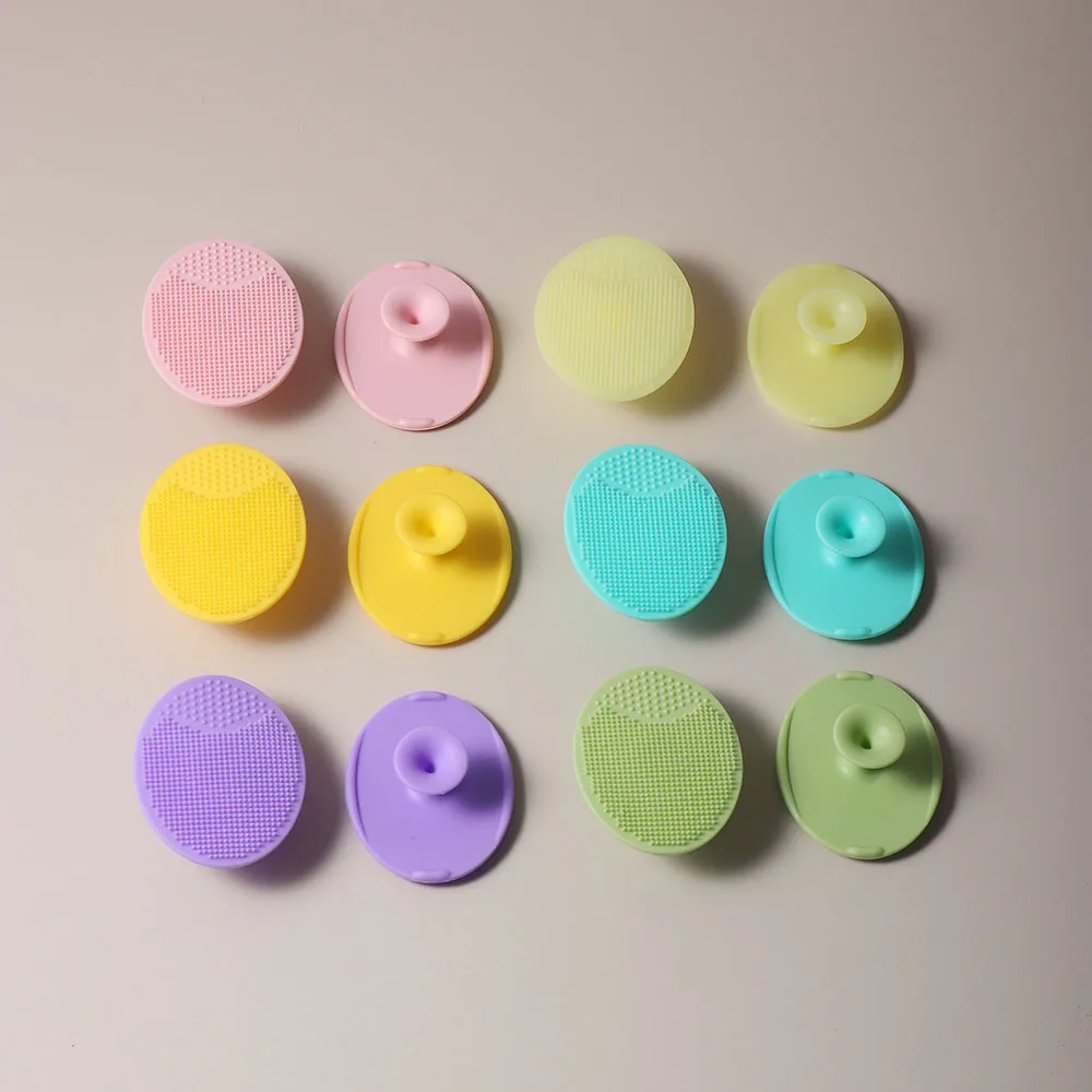 2 pcs Baby Silicone Bath Brush baby care Scrubbers Exfoliating and Massaging Brush Scalp Care Scrubber for Hair Care thumbnail 3