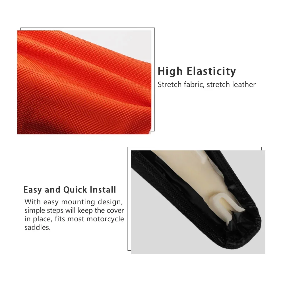 OTOM Motorcycle Seat Cover Waterproof Gripper Soft Stretchy Cushion Set Protection For HONDA YAMAHA SUZUKI KAWASAKI KTM thumbnail 4