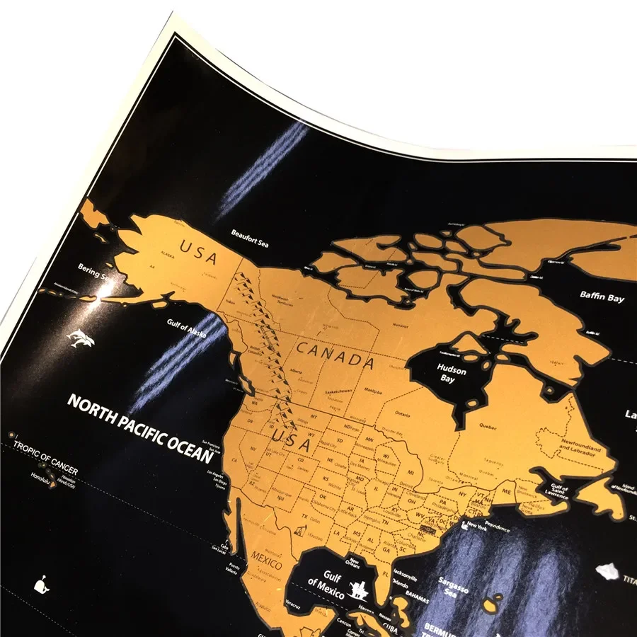 Best selling Amazing Global Scratch Maps - Gifts for Travelers Deluxe Gold Scratch Off Layer Visual Travel Scratch Off Maps a2 thumbnail 3