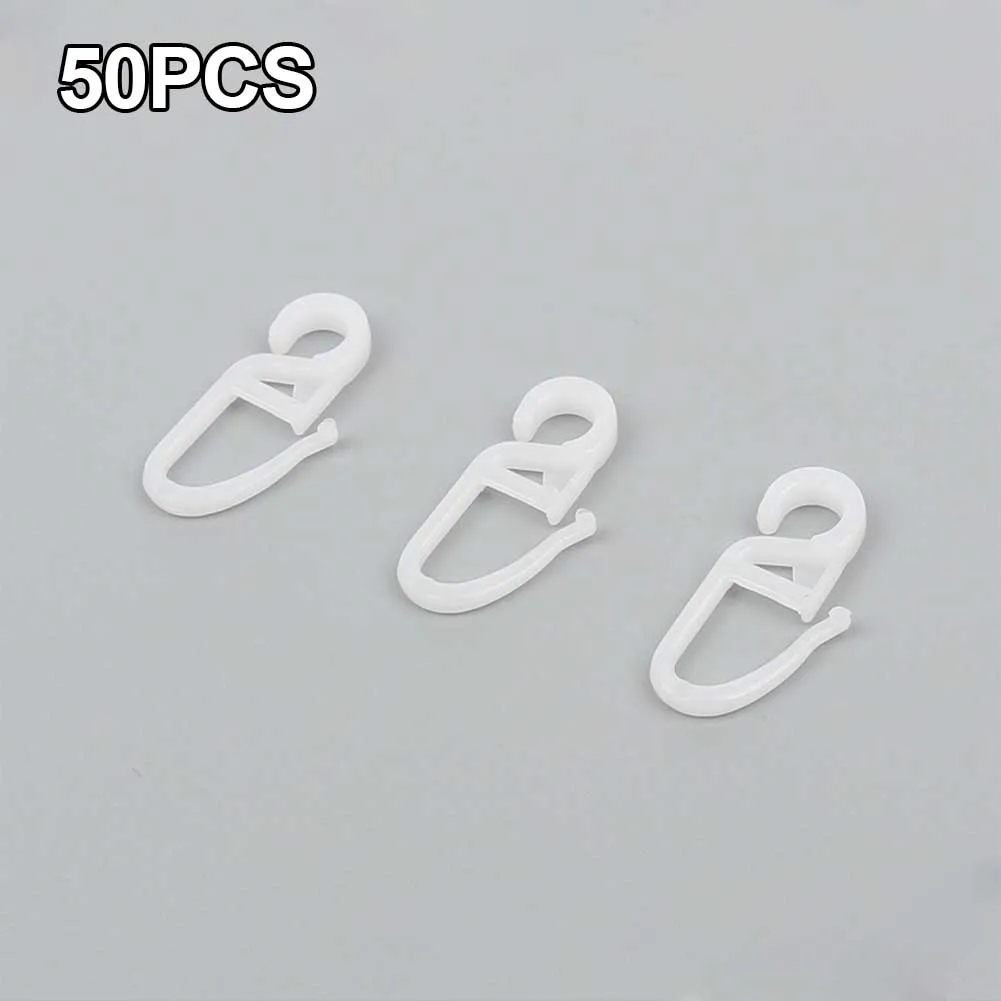 50 Pcs Curtain Hooks Curtain Accessories Curtain Folding Hook Eyelet 9mm Hook Up Window Treatments High Quality thumbnail 3