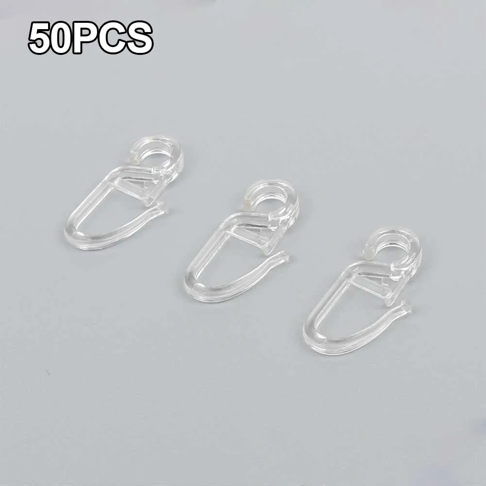 50 Pcs Curtain Hooks Curtain Accessories Curtain Folding Hook Eyelet 9mm Hook Up Window Treatments High Quality thumbnail 2