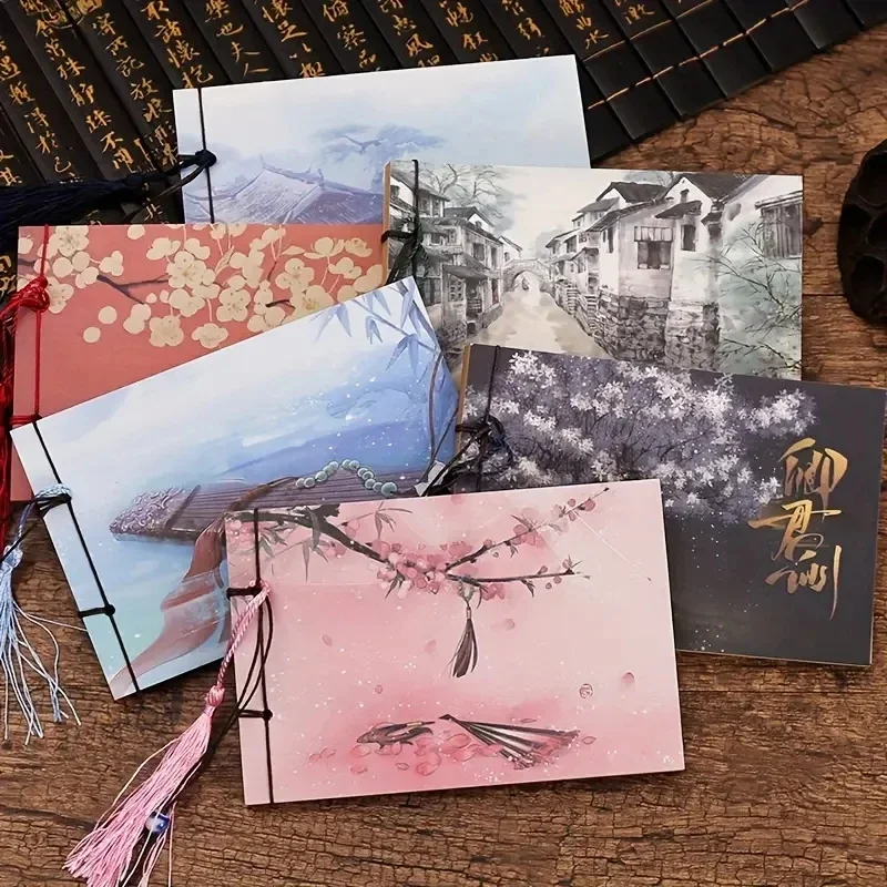 Chinese Art Style Notepad Kraft Paper Notebook Retro Diary 60 Pages Notebooks and Notepads Writing Pads Office School Supplies thumbnail 3