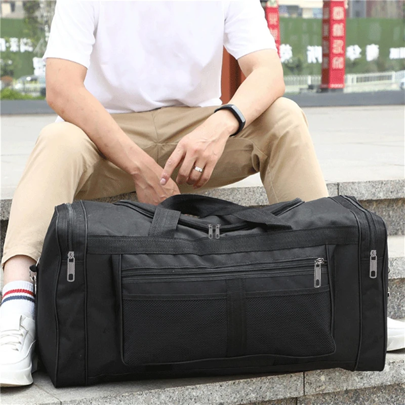Women Men Nylon Travel Duffel Bag Carry On Luggage Bag Men Tote Large Capacity Weekender Gym Sport Holdall Overnight Bag Pouches thumbnail 4