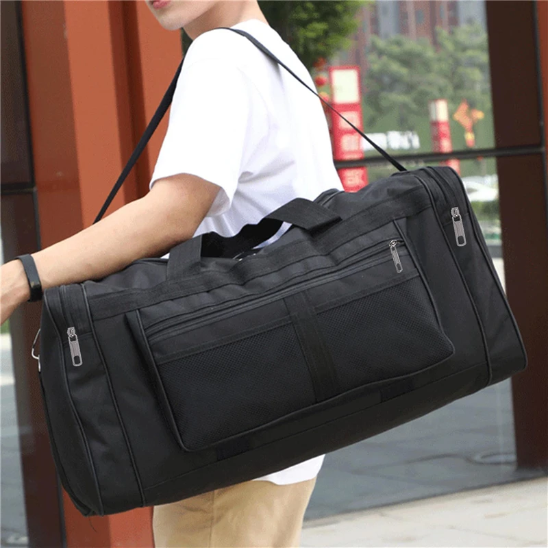 Women Men Nylon Travel Duffel Bag Carry On Luggage Bag Men Tote Large Capacity Weekender Gym Sport Holdall Overnight Bag Pouches thumbnail 3