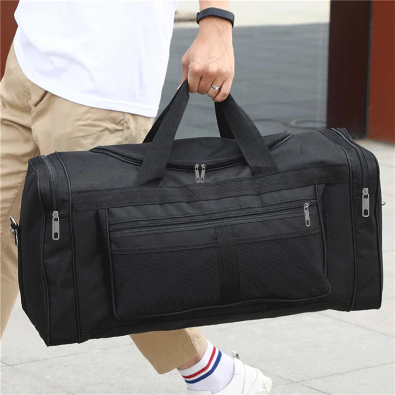 Women Men Nylon Travel Duffel Bag Carry On Luggage Bag Men Tote Large Capacity Weekender Gym Sport Holdall Overnight Bag Pouches thumbnail 2