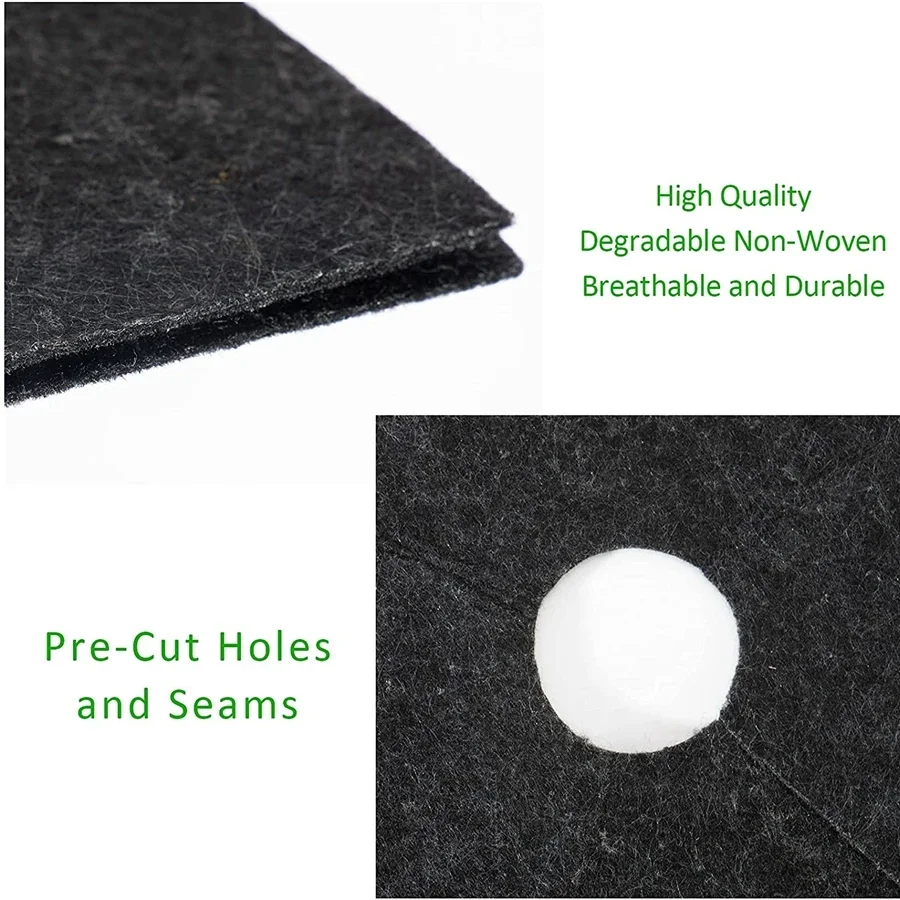 Non-Woven Tree Mulch Ring Weeding Barrier, Protector Mat, Plant Cover, Anti Grass, Gardening Fabric Weed Control, 15cm-82cm thumbnail 4