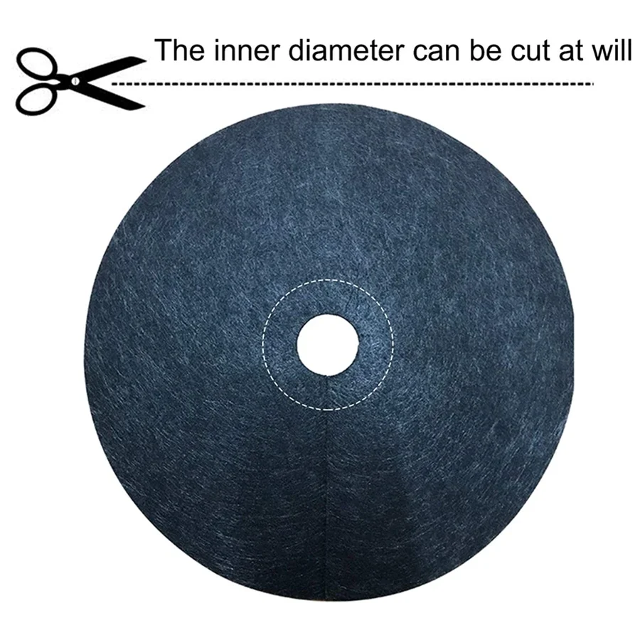 Non-Woven Tree Mulch Ring Weeding Barrier, Protector Mat, Plant Cover, Anti Grass, Gardening Fabric Weed Control, 15cm-82cm thumbnail 5