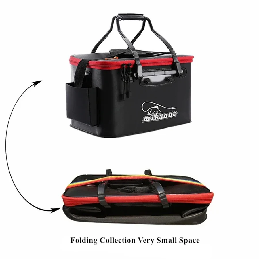 Portable Fishing Bag Collapsible Fishing Bucket Live Fish Box Camping Water Container Pan Basin Fishing Tackle Storage Bag thumbnail 2