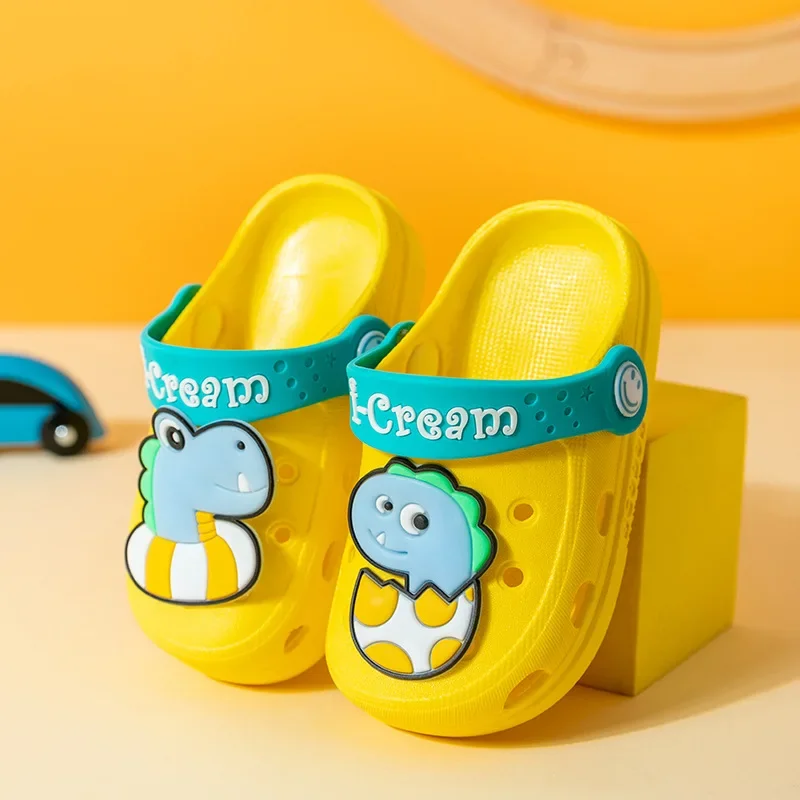 Summer Kids Sandals Hole Children's Shoes Slippers Soft Anti-Skid Cartoon DIY Design Hole Baby Shoes Sandy Beach For Boys Girls thumbnail 2