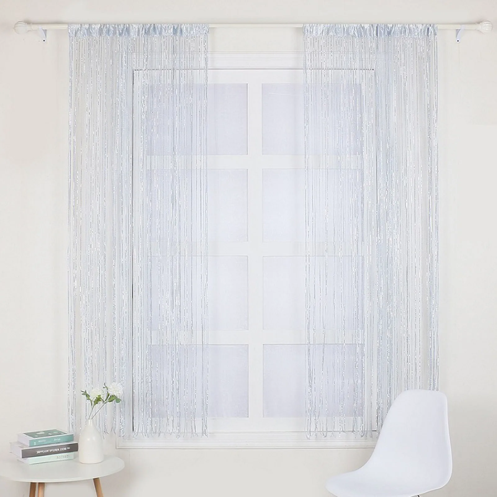 Door String Curtains Fringe Room Divider Curtains for Living Room Divider Decoration thumbnail 2