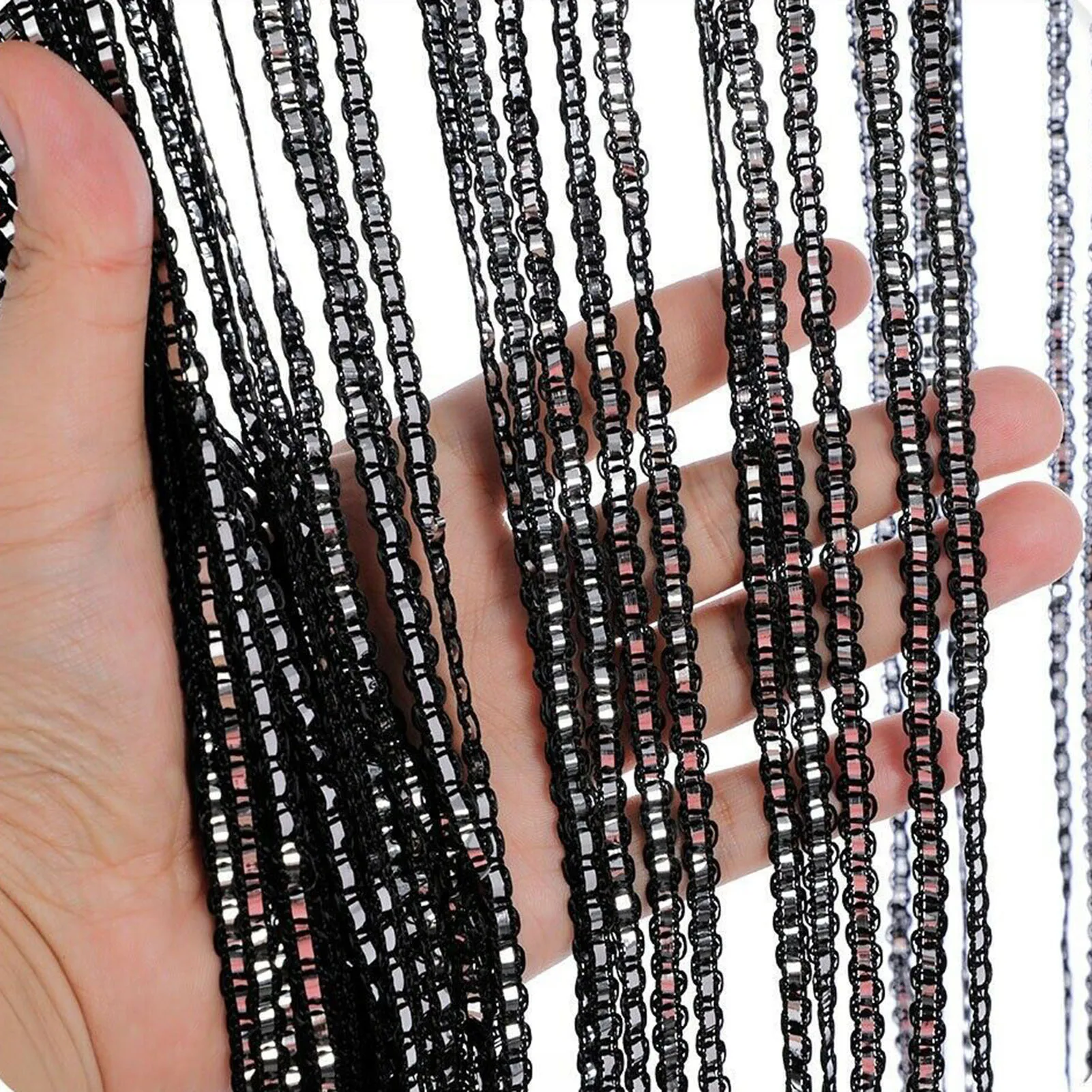 Door String Curtains Fringe Room Divider Curtains for Living Room Divider Decoration thumbnail 4
