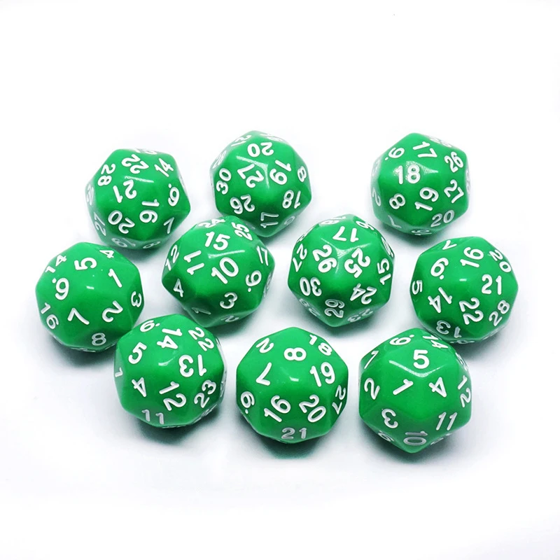 5PCS Polyhedral Dice 30 Sided Funny Board Games For Adullts And Children Math Games Juegos De Mesa Familiares Divertidos thumbnail 5